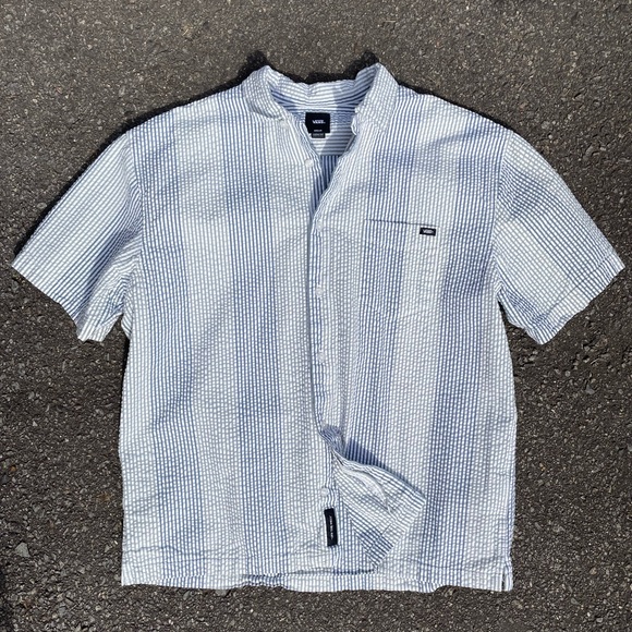 Vans Other - Vans Men's Blue off the wall Striped button Shirt Size medium loose fit Rare!! 🔥